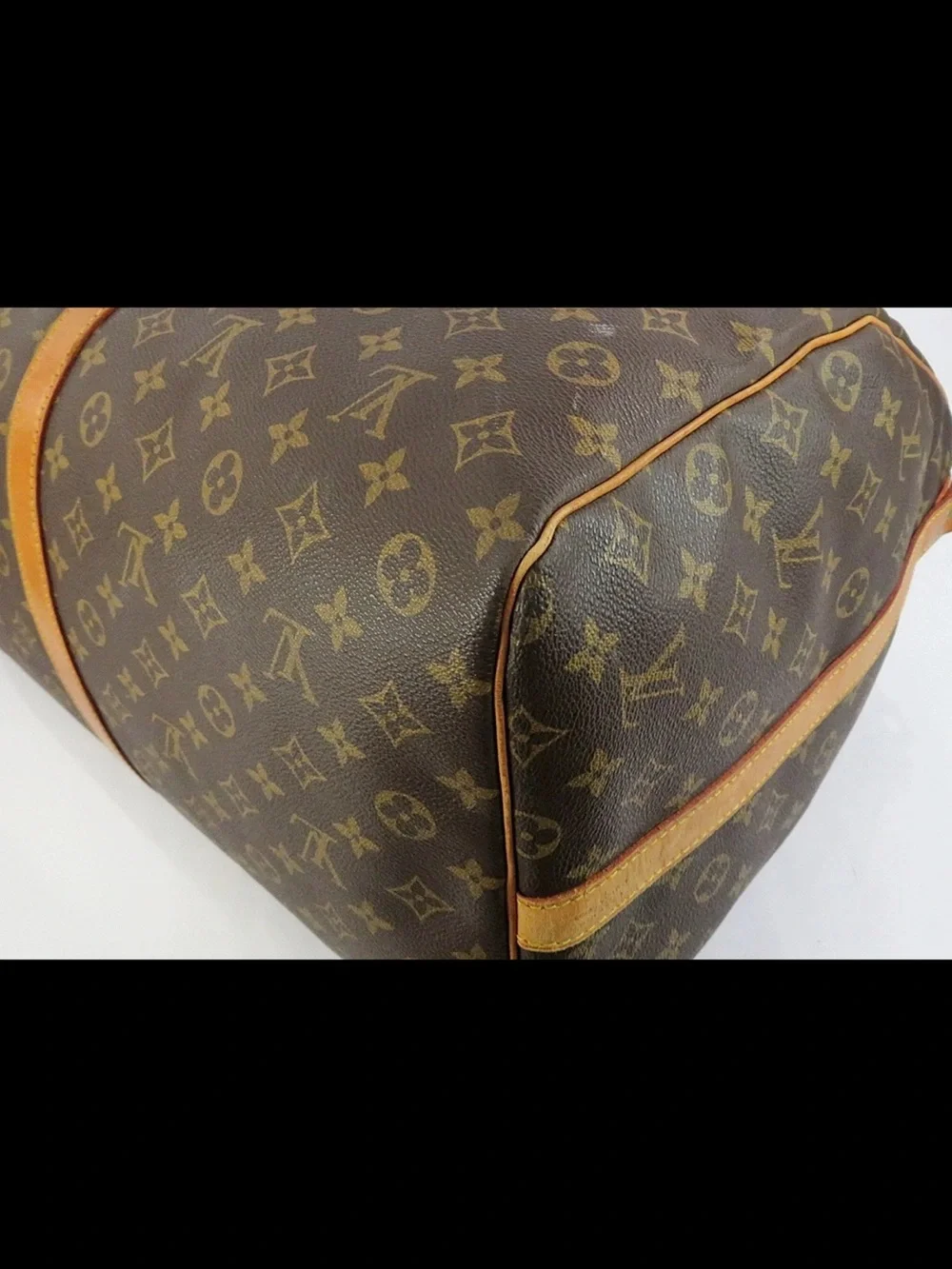 Louis Vuitton Monogram Canvas Brown Duffel with Vachetta Trim